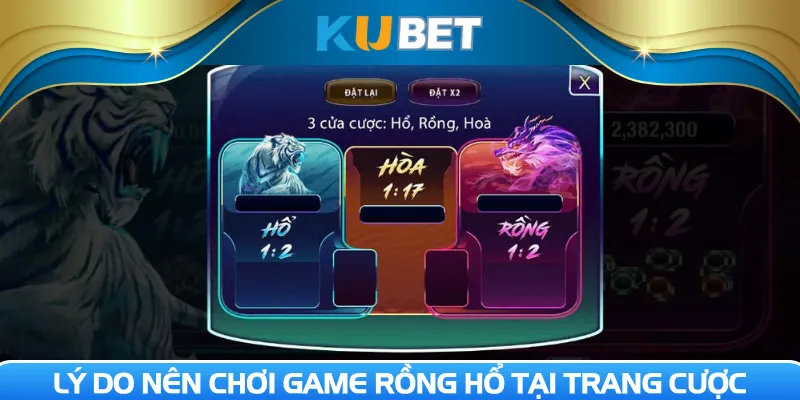 Lý do nên chơi game Rồng Hổ tại trang cược